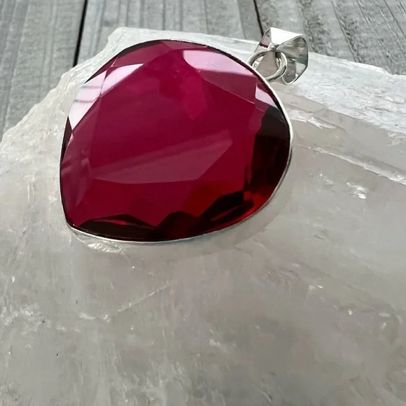 Jewelry Lot Quantum Quattro Garnet Quartz Pendants Chain New - Picture 6 of 14